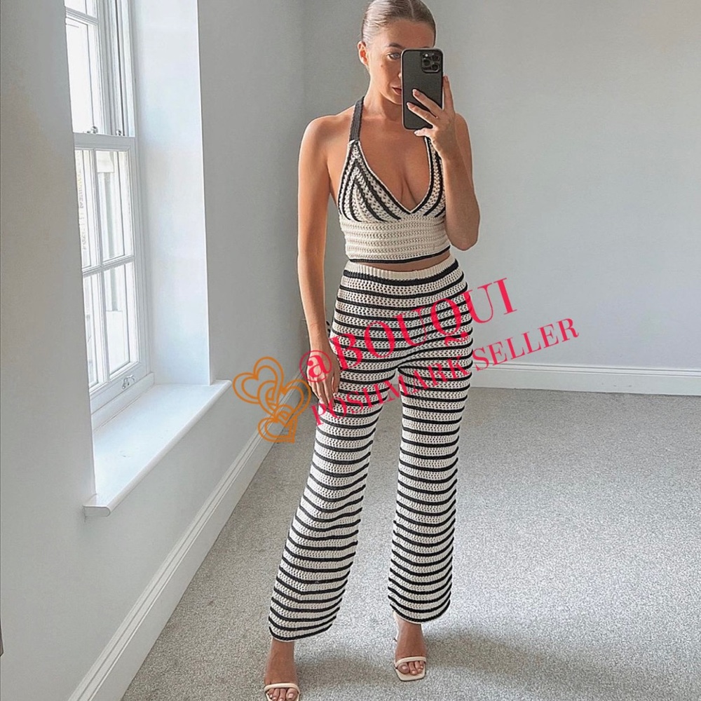 BLOGGERS FAV ZARA OPENWORK STRIPED KNIT TOP